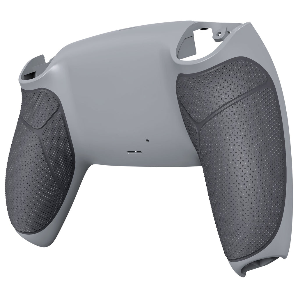 eXtremeRate Performance Grip Replacement Back Housing Bottom Shell Compatible with PS5 Controller BDM-010/020/030/040/050 - Rubberized New Hope Gray & Classic Gray eXtremeRate