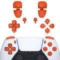 eXtremeRate Replacement Full Set Buttons Compatible with PS5 Controller BDM-030/040/050/060 - Orange eXtremeRate