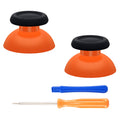 eXtremeRate Replacement Dual-Color Thumbsticks Analog Stick Joystick Compatible with PS5 & PS4 All Model Controller - Orange & Black eXtremeRate