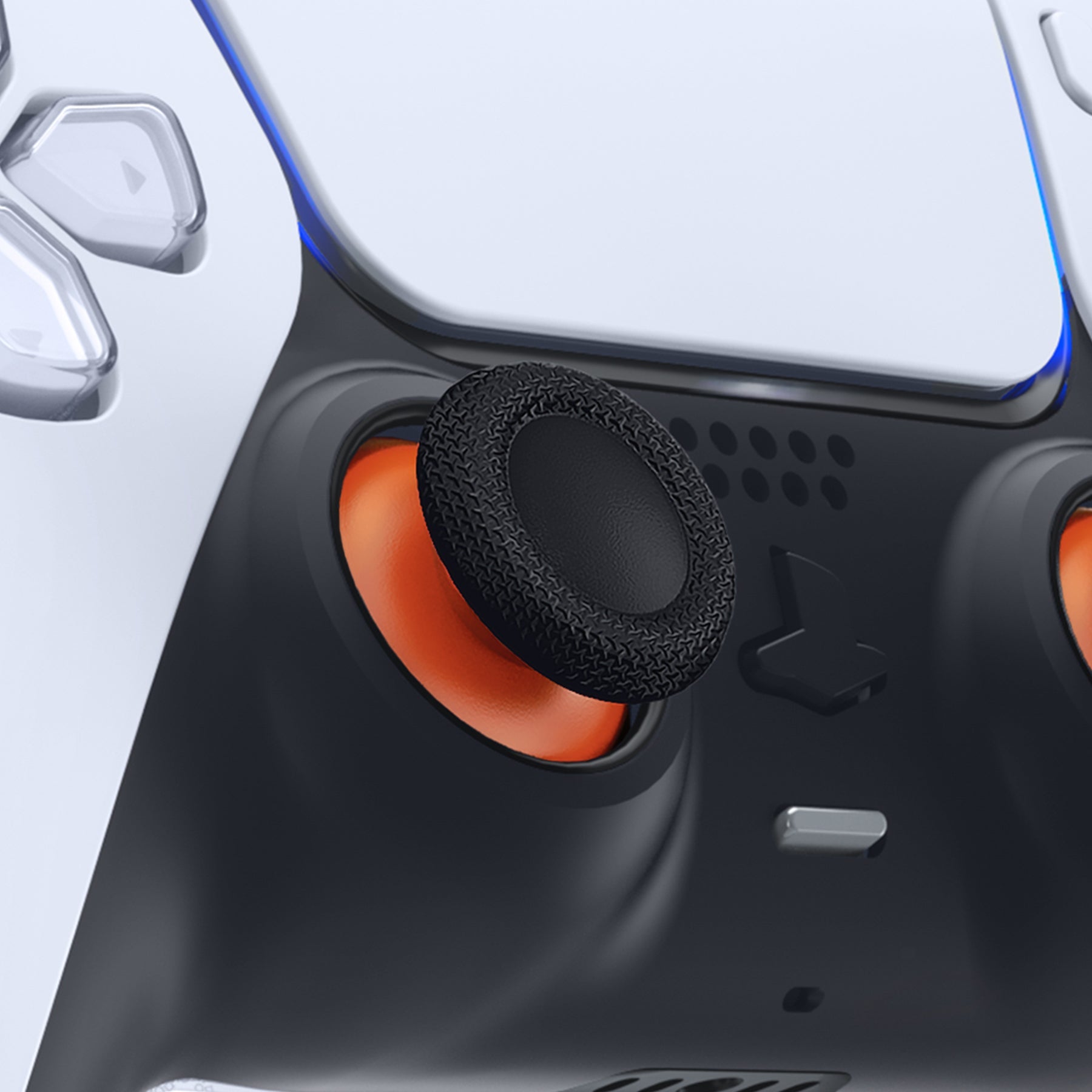 eXtremeRate Replacement Dual-Color Thumbsticks Analog Stick Joystick Compatible with PS5 & PS4 All Model Controller - Orange & Black eXtremeRate