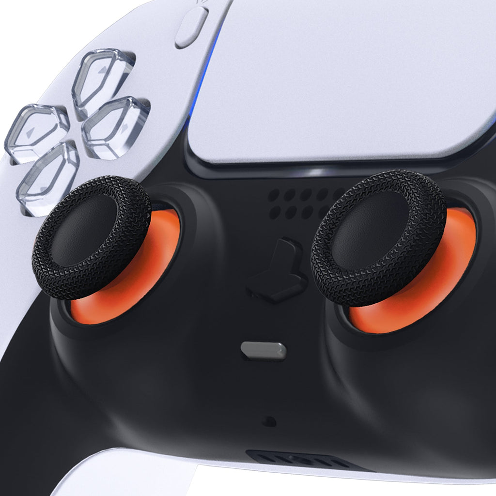 eXtremeRate Replacement Dual-Color Thumbsticks Analog Stick Joystick Compatible with PS5 & PS4 All Model Controller - Orange & Black eXtremeRate