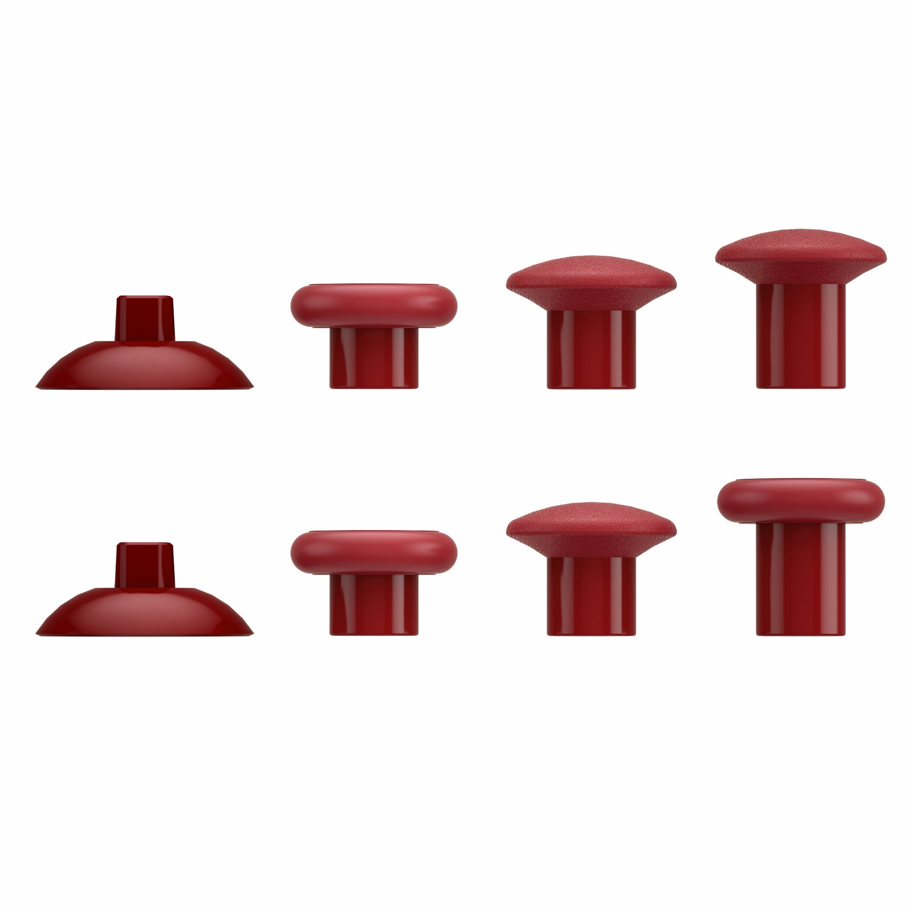 eXtremeRate ThumbsGear Interchangeable Ergonomic Thumbstick with 3 Height Domed and Concave Grips Adjustable Joystick for PS5 & PS4 Controller - Carmine Red eXtremeRate