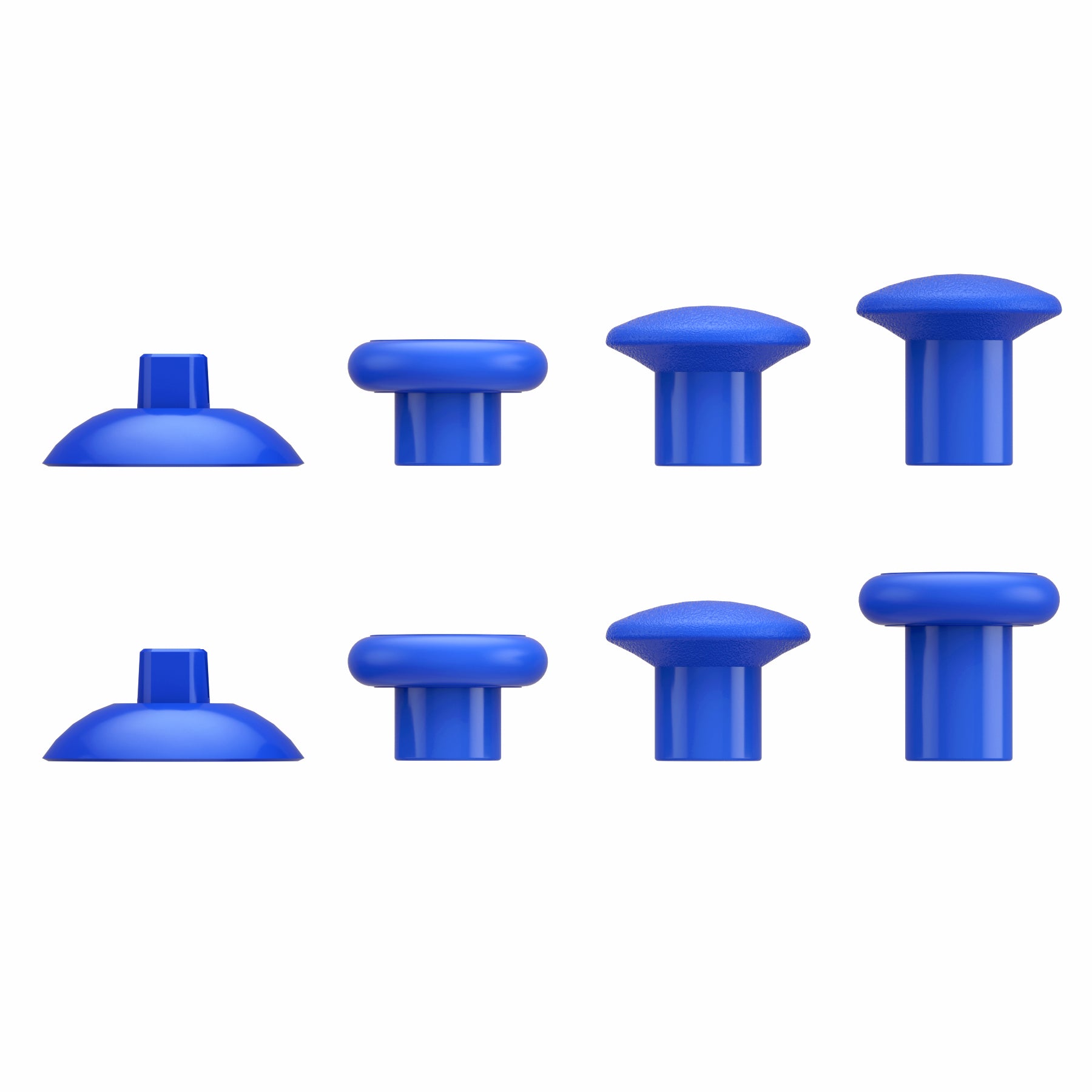 eXtremeRate ThumbsGear Interchangeable Ergonomic Thumbstick with 3 Height Domed and Concave Grips Adjustable Joystick for PS5 & PS4 Controller - Blue eXtremeRate