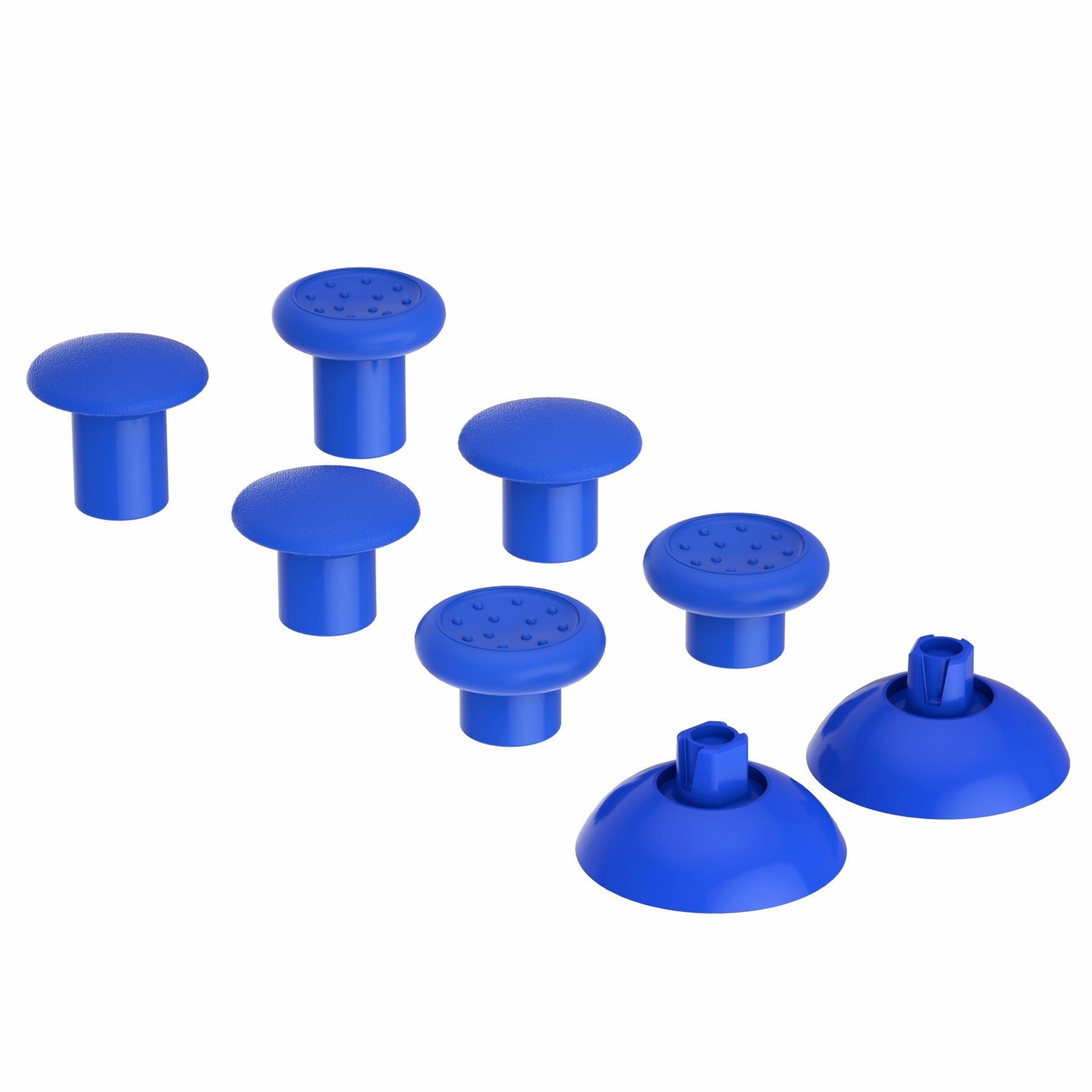 eXtremeRate ThumbsGear Interchangeable Ergonomic Thumbstick with 3 Height Domed and Concave Grips Adjustable Joystick for PS5 & PS4 Controller - Blue eXtremeRate