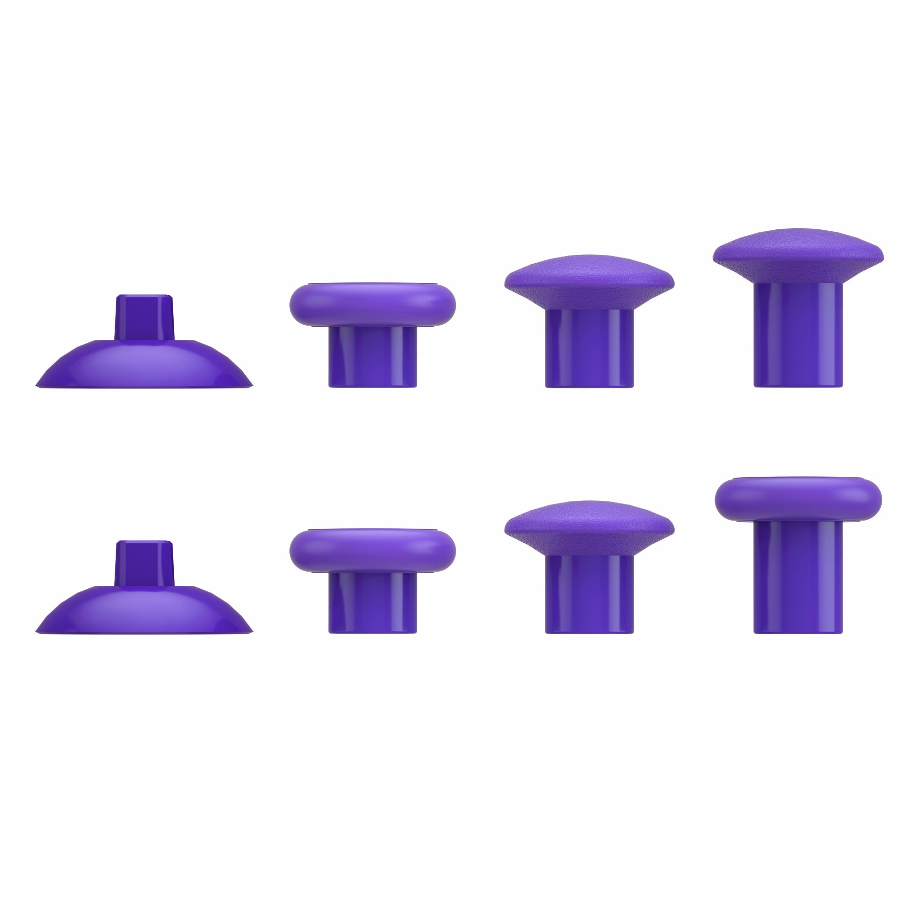 eXtremeRate ThumbsGear Interchangeable Ergonomic Thumbstick with 3 Height Domed and Concave Grips Adjustable Joystick for PS5 & PS4 Controller - Purple eXtremeRate