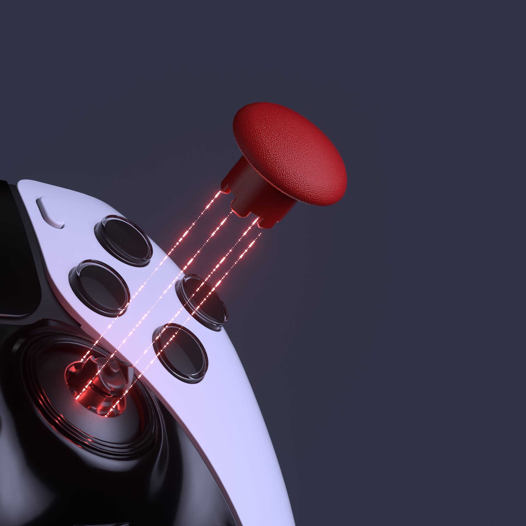 eXtremeRate Replacement Swappable Thumbsticks for PS5 Edge Controller - Carmine Red eXtremeRate