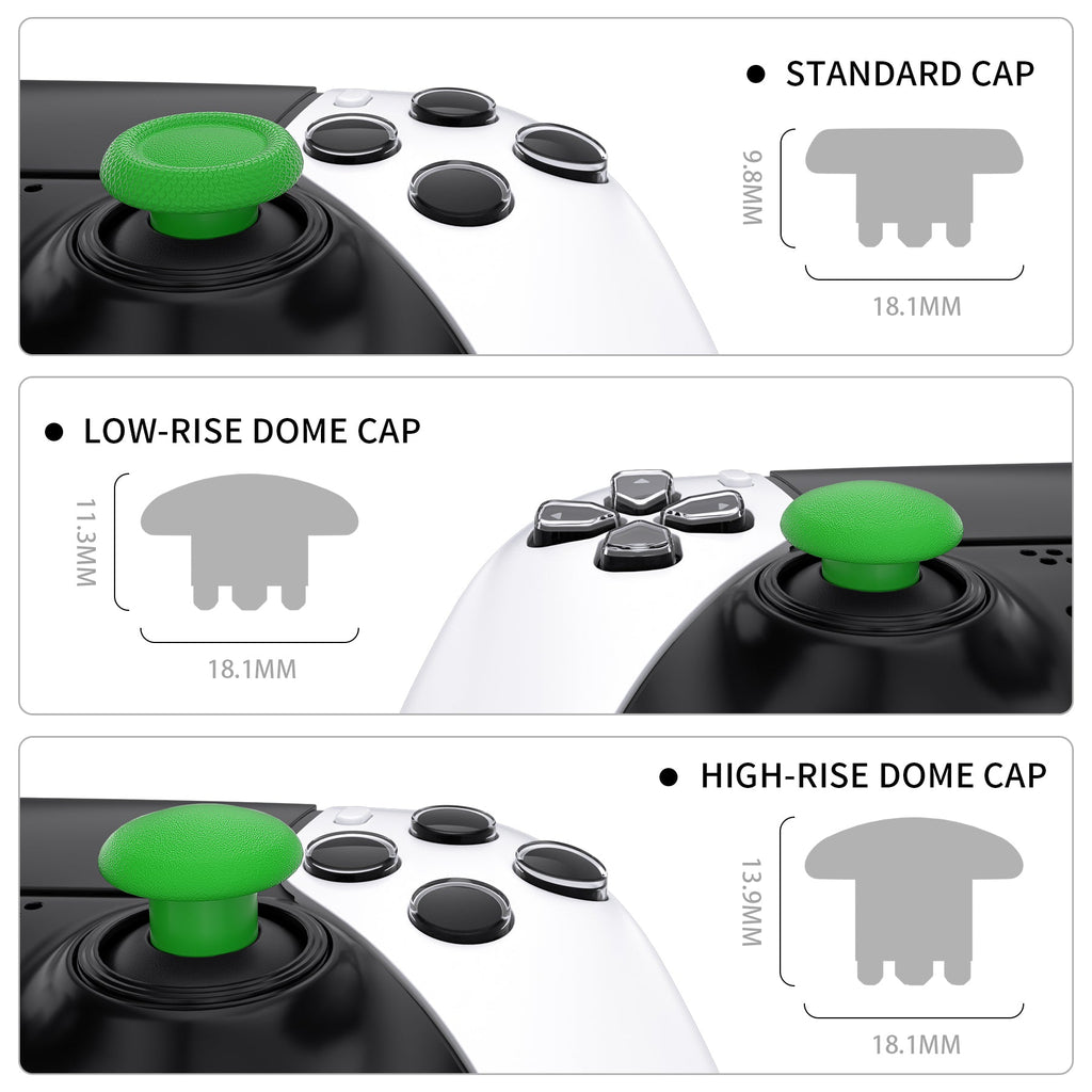 eXtremeRate Replacement Swappable Thumbsticks for PS5 Edge Controller - Green eXtremeRate