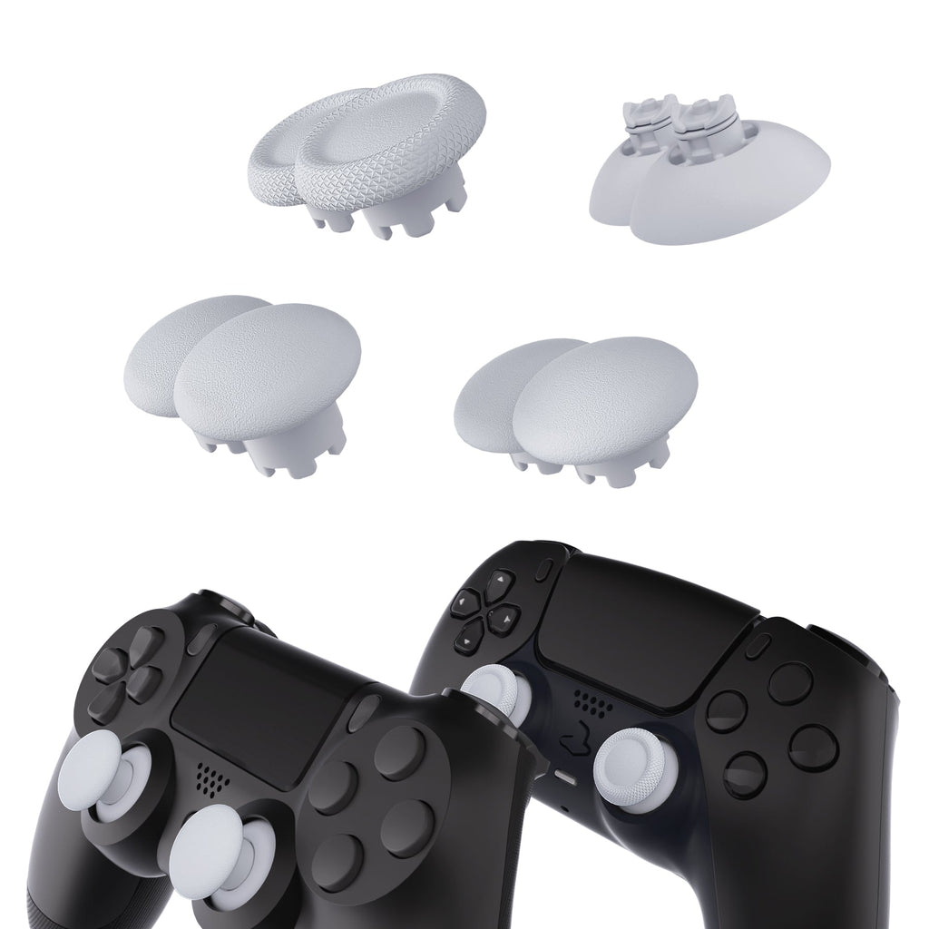 eXtremeRate EDGE Sticks Replacement Interchangeable Thumbsticks for PS5 & PS4 All Model Controllers - Solid White eXtremeRate
