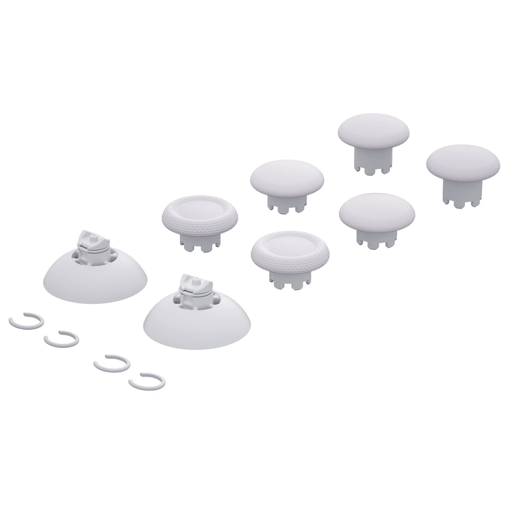 eXtremeRate EDGE Sticks Replacement Interchangeable Thumbsticks for PS5 & PS4 All Model Controllers - Solid White eXtremeRate