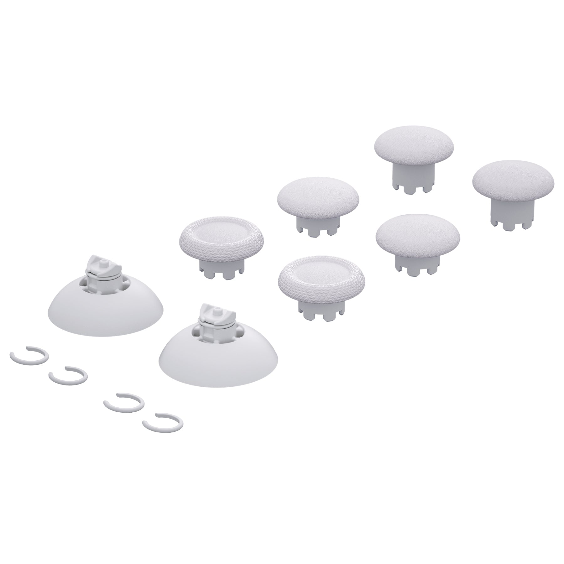 eXtremeRate EDGE Sticks Replacement Interchangeable Thumbsticks for PS5 & PS4 All Model Controllers - Solid White eXtremeRate