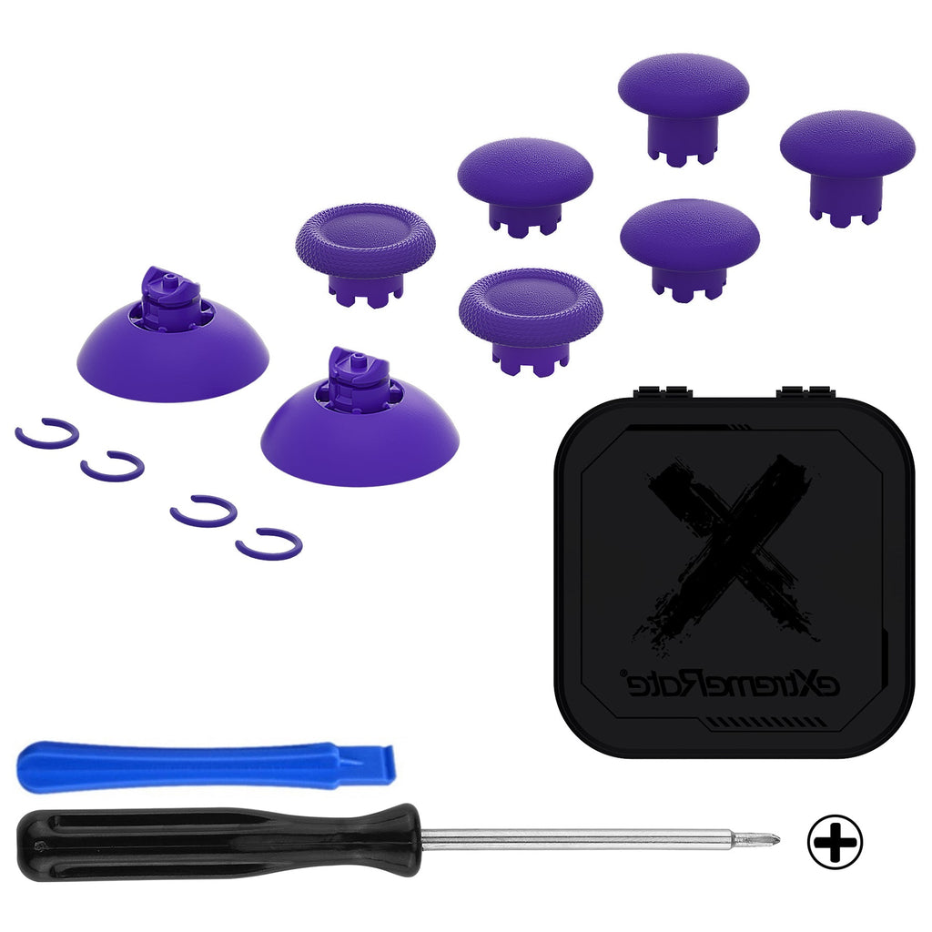 eXtremeRate EDGE Sticks Replacement Interchangeable Thumbsticks for PS5 & PS4 All Model Controllers - Purple eXtremeRate
