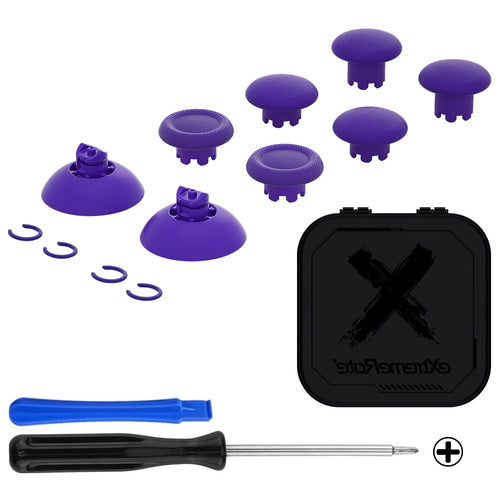 eXtremeRate EDGE Sticks Replacement Interchangeable Thumbsticks for PS5 & PS4 All Model Controllers - Purple eXtremeRate
