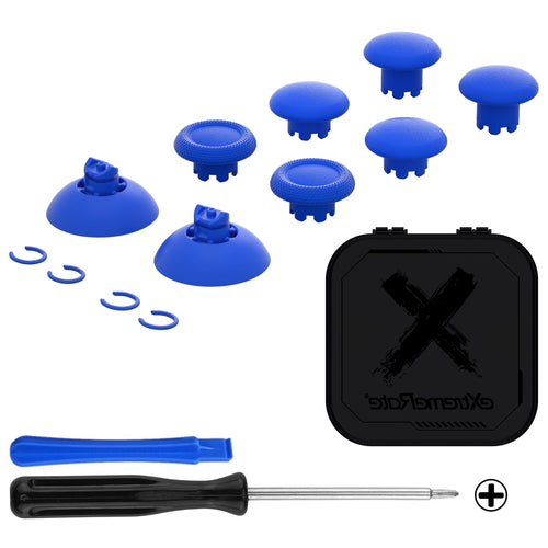 eXtremeRate EDGE Sticks Replacement Interchangeable Thumbsticks for PS5 & PS4 All Model Controllers - Blue eXtremeRate