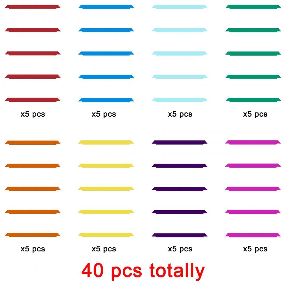 eXtremeRate Custom Touchpad LED Lightbar Stickers Skin Decals for PS5 Controller - 40pcs in 8 Colors eXtremeRate