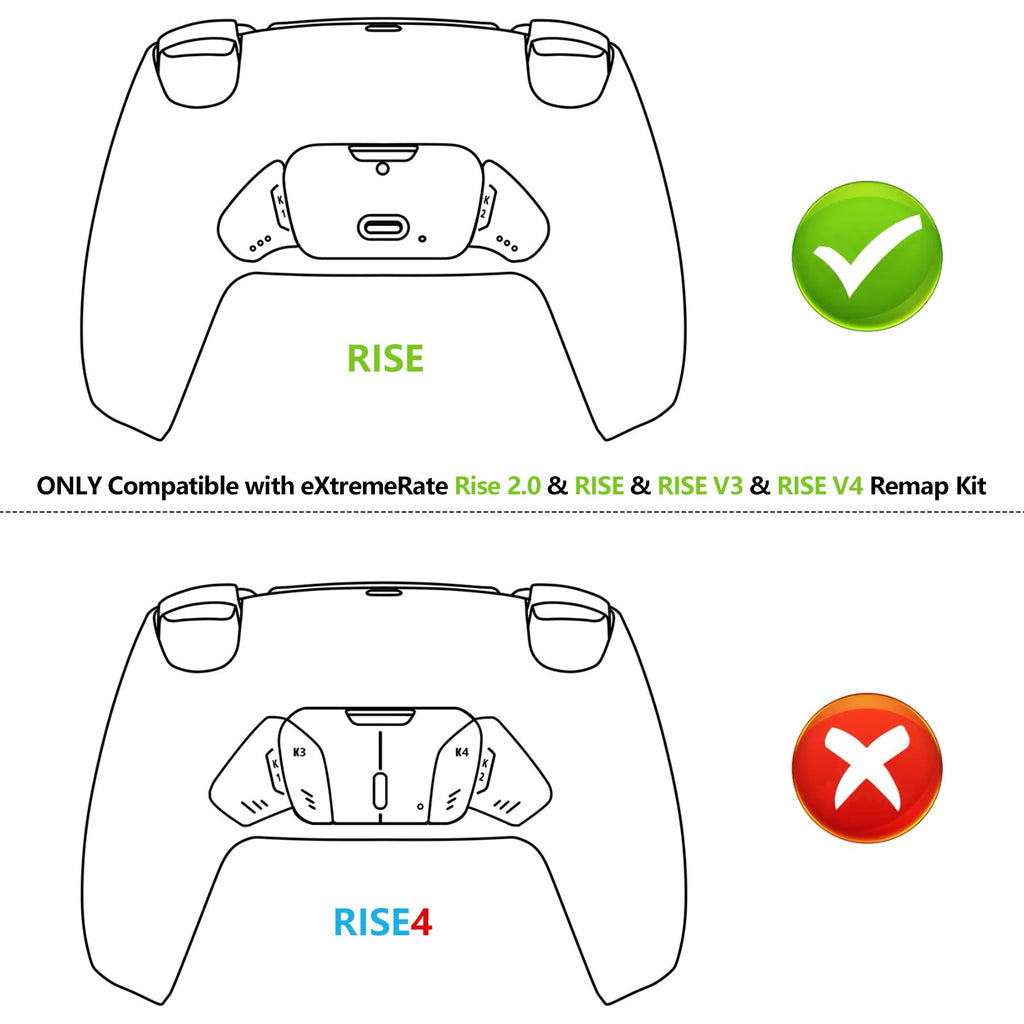 eXtremeRate Replacement Remap Board for PS5 Controller, Compatible with Rise 2.0 Remap Kit (BDM-010/020) & RISE / RISE V3 Remap Kit (BDM-030/040/050) & RISE V4 Remap Kit (BDM-030/040/050/060) eXtremeRate
