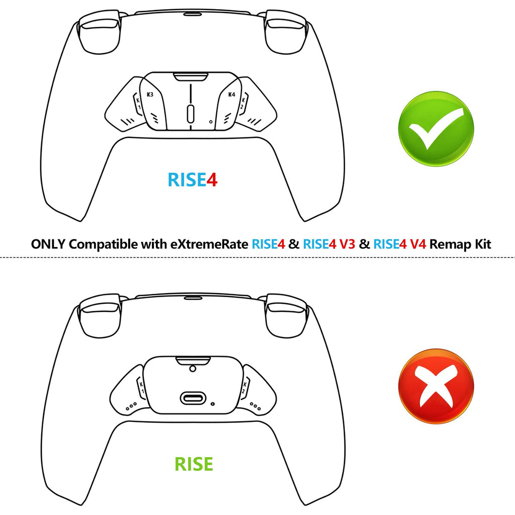 eXtremeRate Replacement Remap Board for PS5 Controller, Compatible with RISE4 Remap Kit (BDM-010/020) & RISE4 / RISE4 V3 Remap Kit (BDM-030/040/050) & RISE4 V4 Remap Kit (BDM-030/040/050/060) eXtremeRate