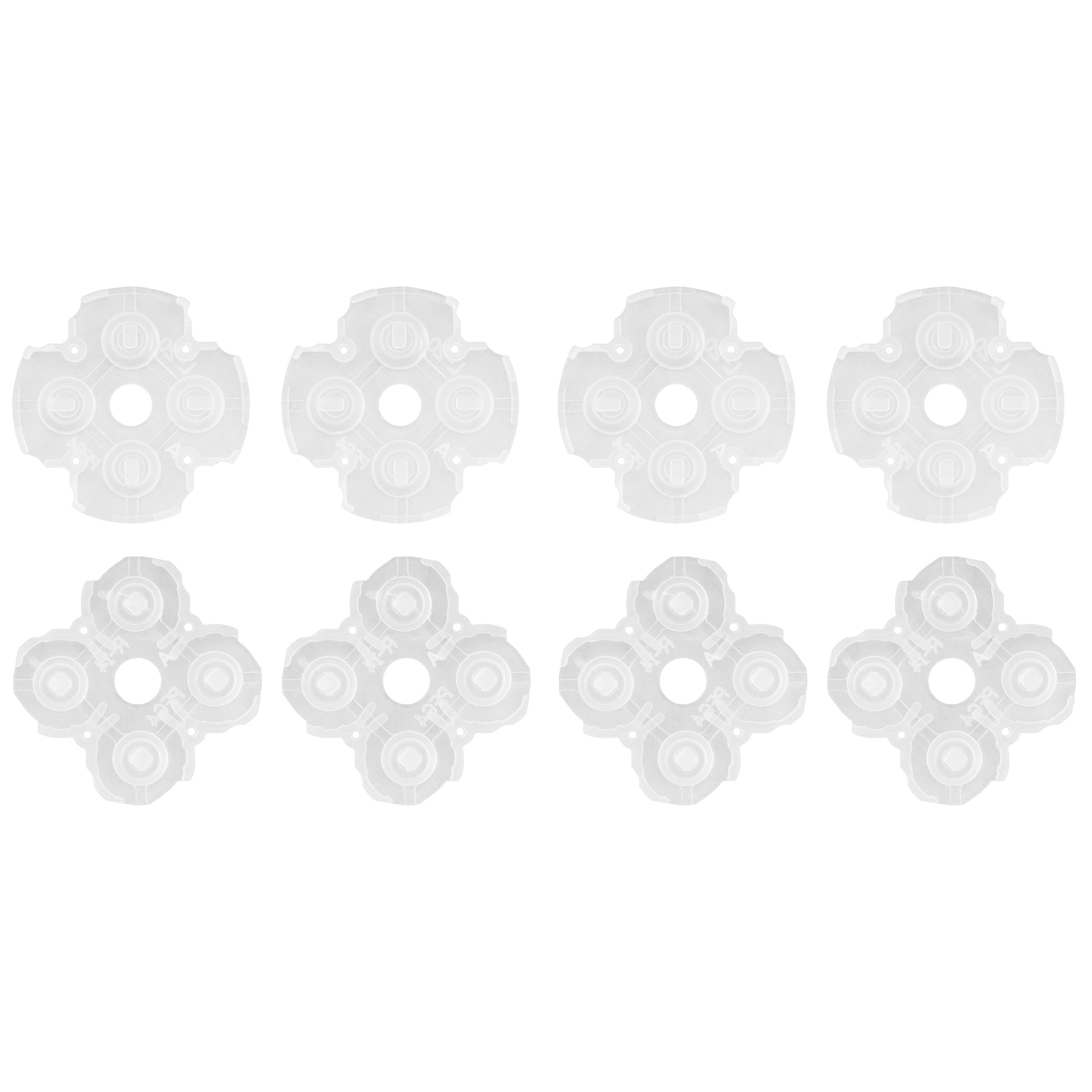 eXtremeRate 8 pcs Replacement Silicone Rubber ABXY & Dpad Button Pads for eXtremeRate Face Clicky Kit Compatible with PS5 Controller BDM-010/020/030/040/050 eXtremeRate