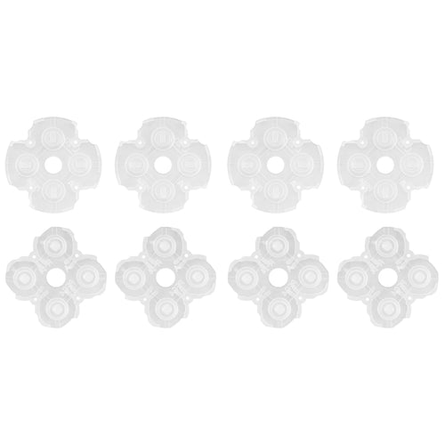 eXtremeRate 8 pcs Replacement Silicone Rubber ABXY & Dpad Button Pads for eXtremeRate Face Clicky Kit Compatible with PS5 Controller BDM-010/020/030/040/050 eXtremeRate