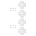 eXtremeRate 20 pcs Replacement Silicone Rubber ABXY & Dpad Button Pads for eXtremeRate Face Clicky Kit Compatible with PS5 Controller BDM-010/020/030/040/050 eXtremeRate