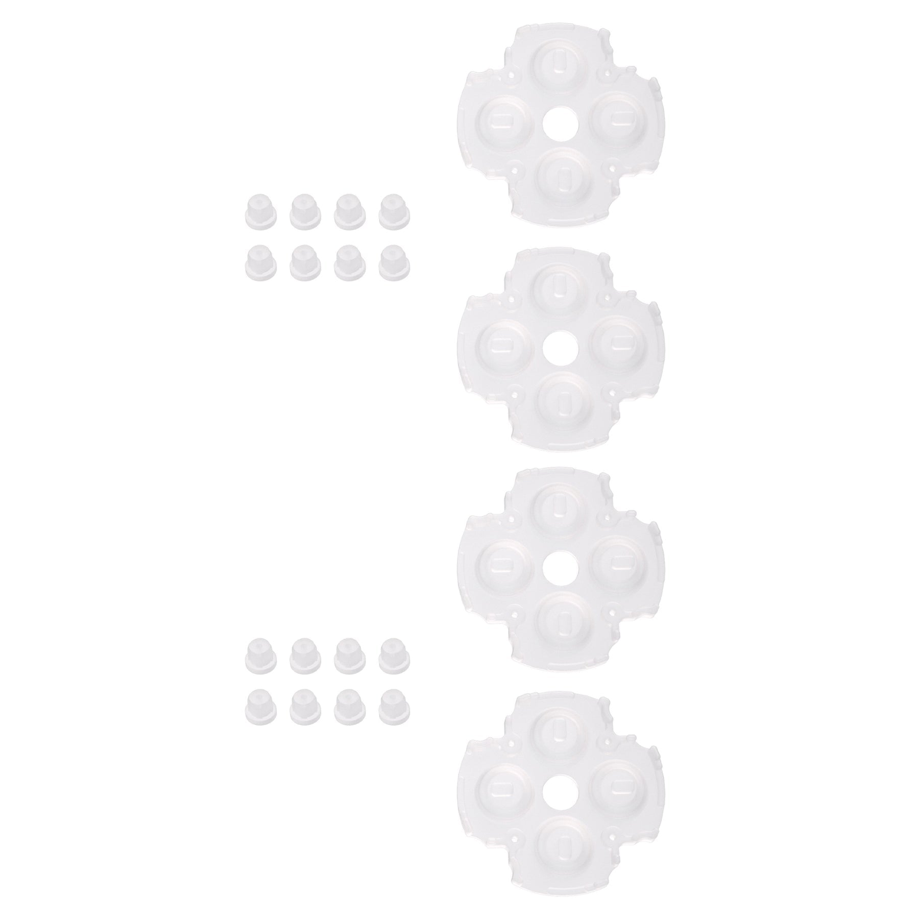 eXtremeRate 20 pcs Replacement Silicone Rubber ABXY & Dpad Button Pads for eXtremeRate Face Clicky Kit Compatible with PS5 Controller BDM-010/020/030/040/050 eXtremeRate