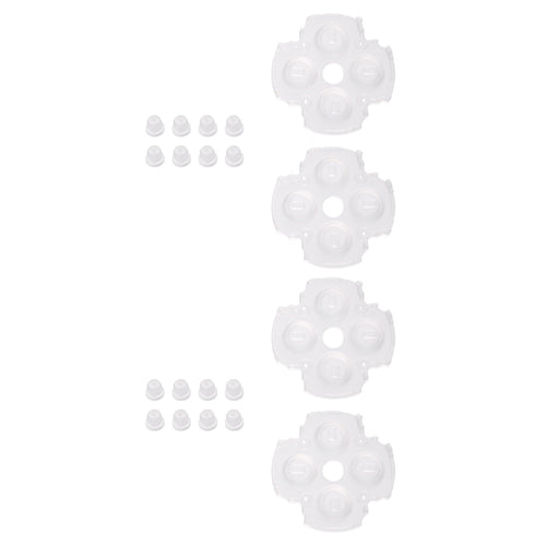 eXtremeRate 20 pcs Replacement Silicone Rubber ABXY & Dpad Button Pads for eXtremeRate Face Clicky Kit Compatible with PS5 Controller BDM-010/020/030/040/050 eXtremeRate