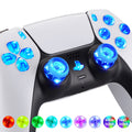 eXtremeRate Multi-Colors Luminated Buttons DTF V3 LED Kit for PS5 Controlle BDM-010/020 - Clear eXtremeRate