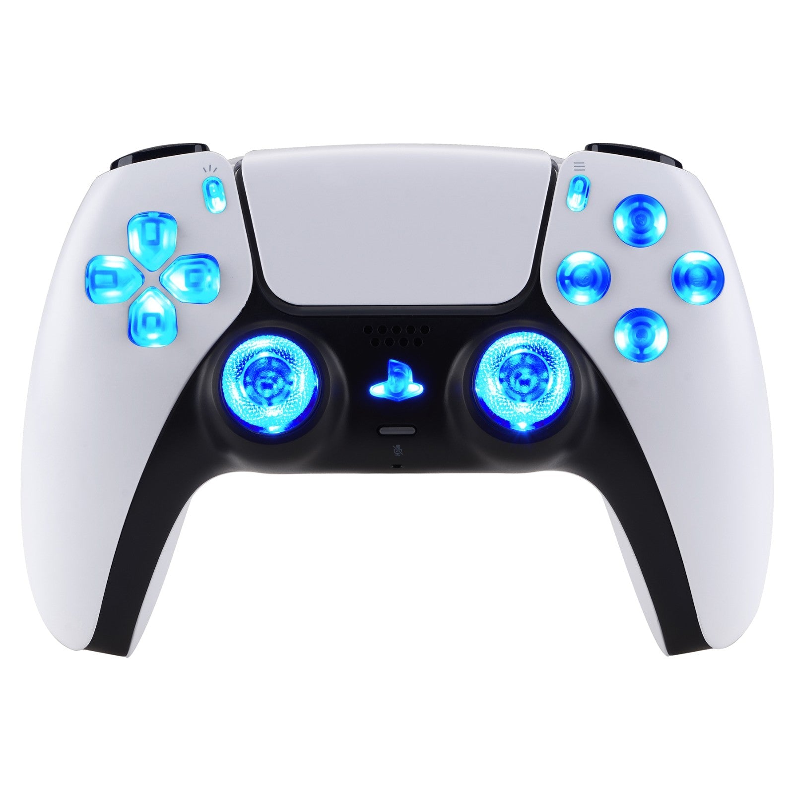 eXtremeRate Multi-Colors Luminated Buttons DTF V3 LED Kit for PS5 Controlle BDM-010/020 - Clear eXtremeRate