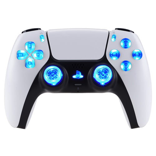 eXtremeRate Multi-Colors Luminated Buttons DTF V3 LED Kit for PS5 Controlle BDM-010/020 - Clear eXtremeRate