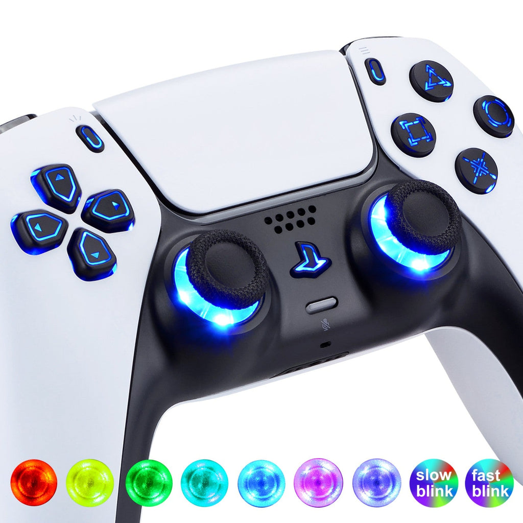 eXtremeRate Multi-Colors Luminated Buttons DTF V3 LED Kit for PS5 Controlle BDM-010/020 - Black eXtremeRate