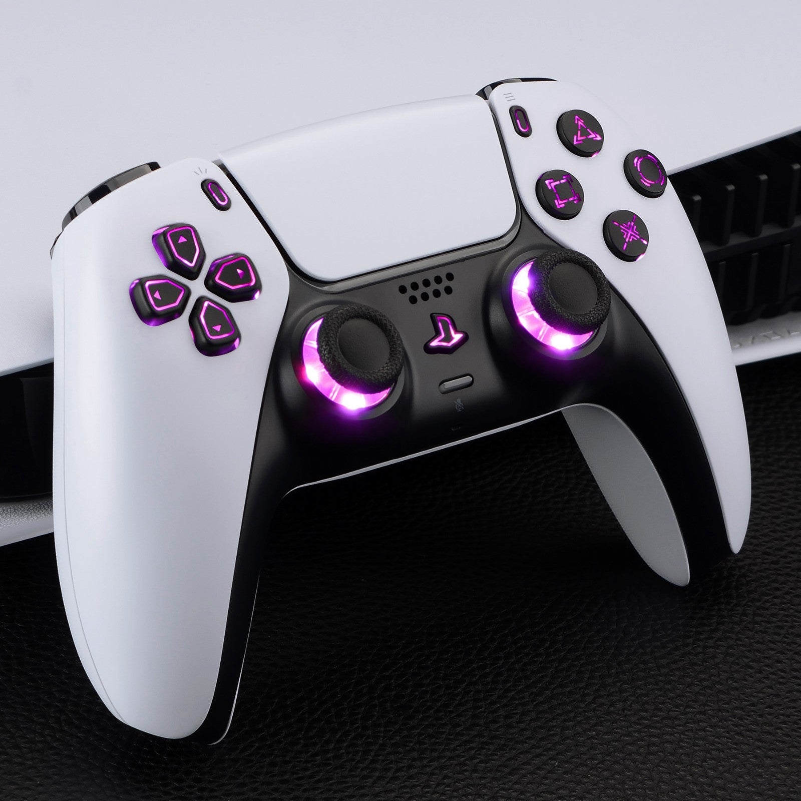 eXtremeRate Multi-Colors Luminated Buttons DTF V3 LED Kit for PS5 Controlle BDM-010/020 - Black eXtremeRate
