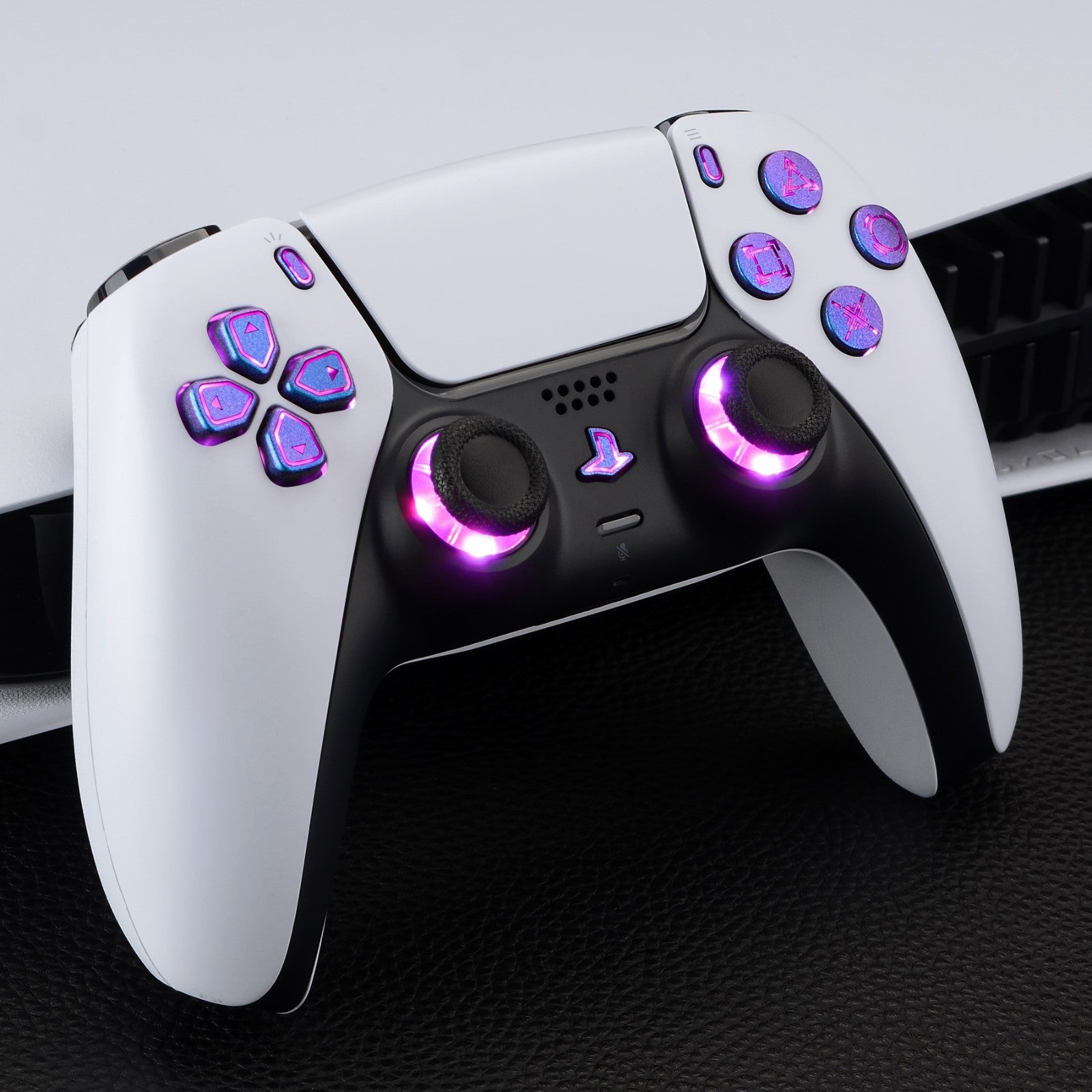 eXtremeRate Multi-Colors Luminated Buttons DTF V3 LED Kit for PS5 Controlle BDM-010/020 - Chameleon Purple Blue eXtremeRate