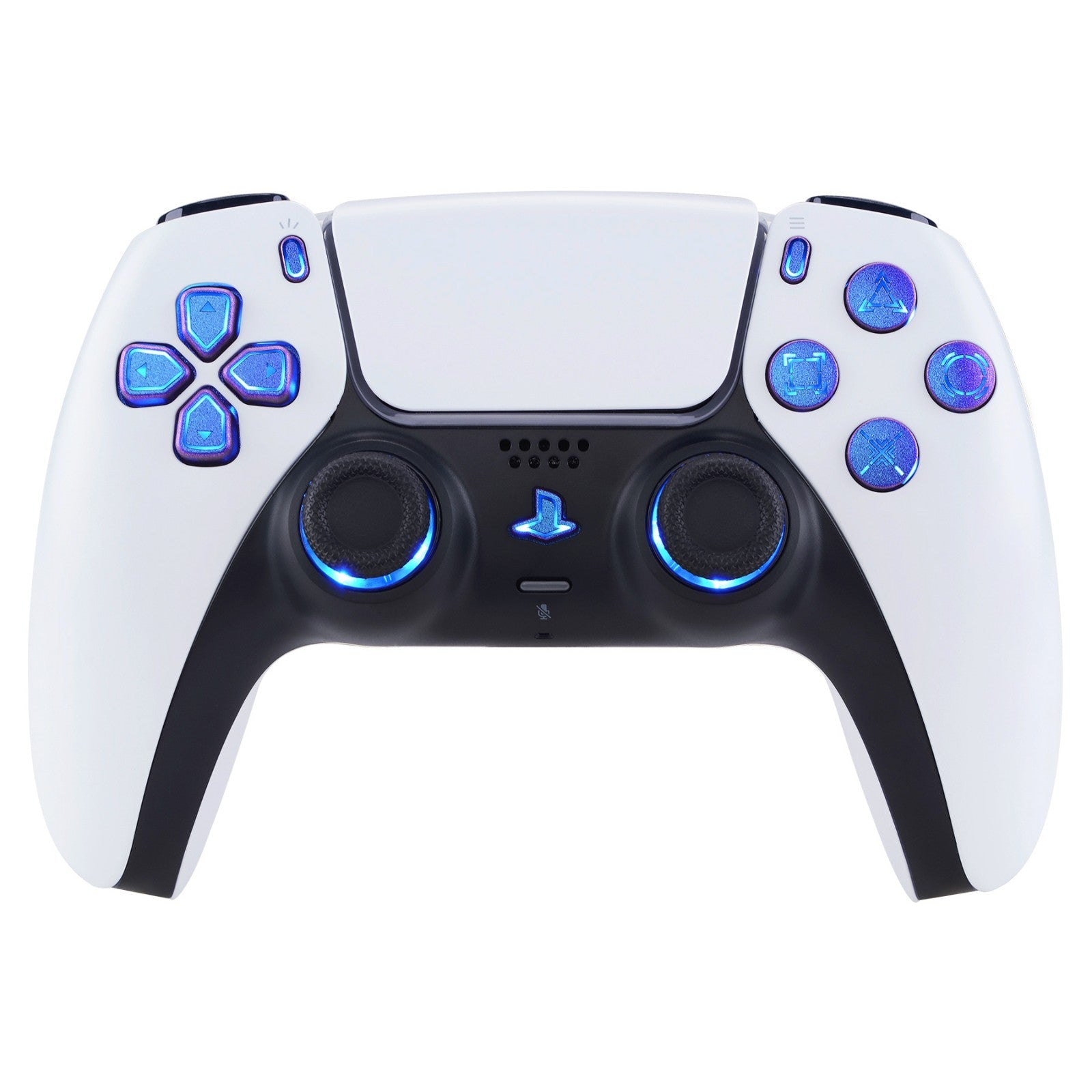 eXtremeRate Multi-Colors Luminated Buttons DTF V3 LED Kit for PS5 Controlle BDM-010/020 - Chameleon Purple Blue eXtremeRate
