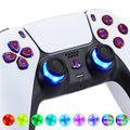 eXtremeRate Multi-Colors Luminated Buttons DTF V3 LED Kit for PS5 Controlle BDM-010/020 - Scarlet Red eXtremeRate