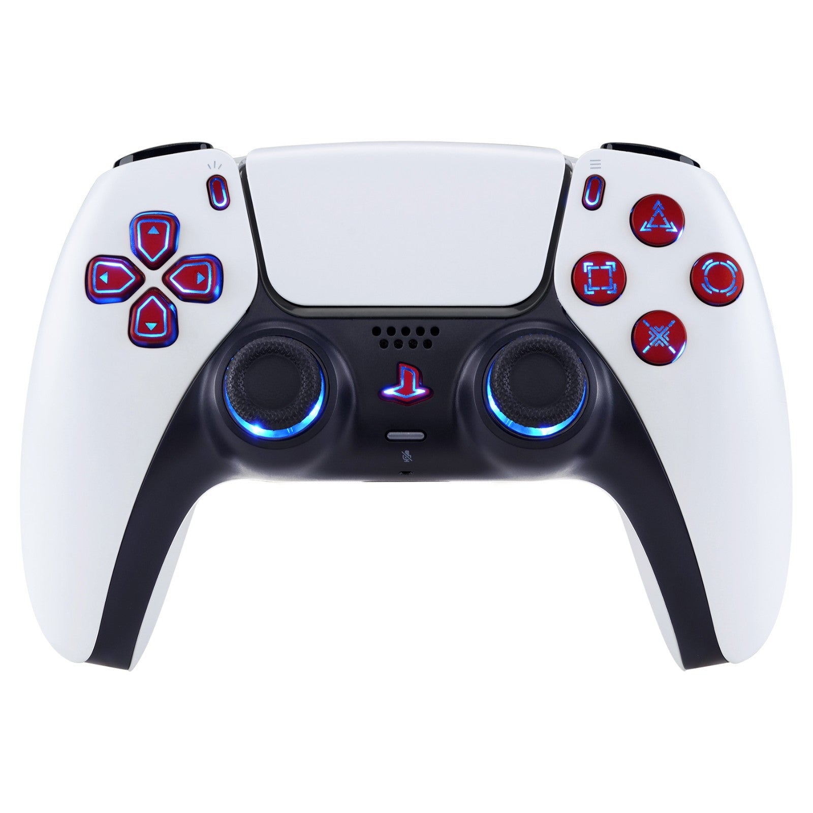 eXtremeRate Multi-Colors Luminated Buttons DTF V3 LED Kit for PS5 Controlle BDM-010/020 - Scarlet Red eXtremeRate