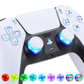 eXtremeRate Multi-Colors Luminated Buttons DTF V3 LED Kit for PS5 Controlle BDM-010/020 - White eXtremeRate
