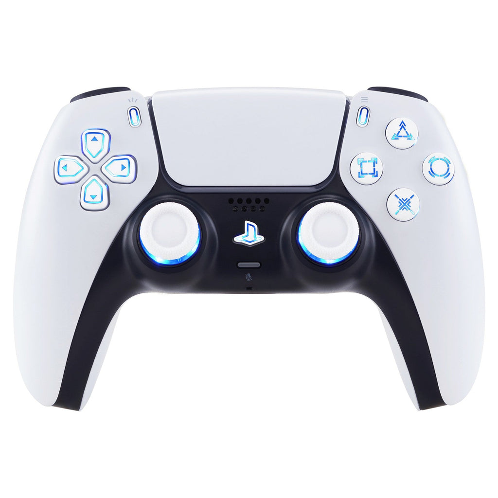 eXtremeRate Multi-Colors Luminated Buttons DTF V3 LED Kit for PS5 Controlle BDM-010/020 - White eXtremeRate