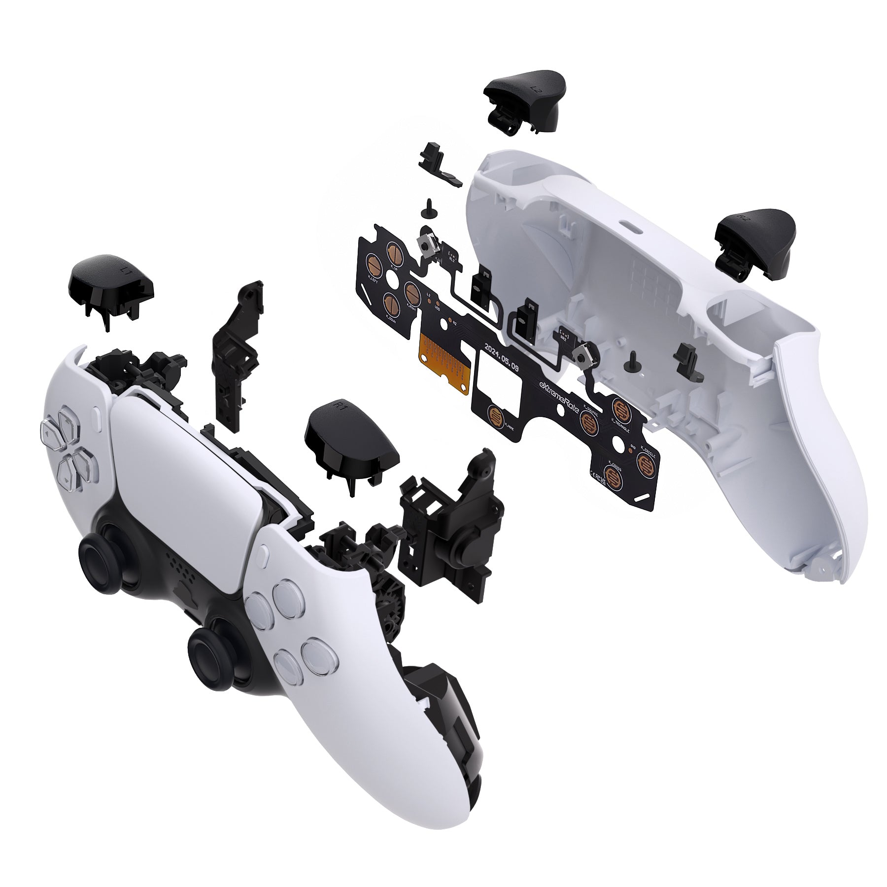eXtremeRate Shoulder Buttons Micro Switch - Strong Version Tactile Clicky Hair Trigger Kit for PS5 Controller BDM-030 eXtremeRate