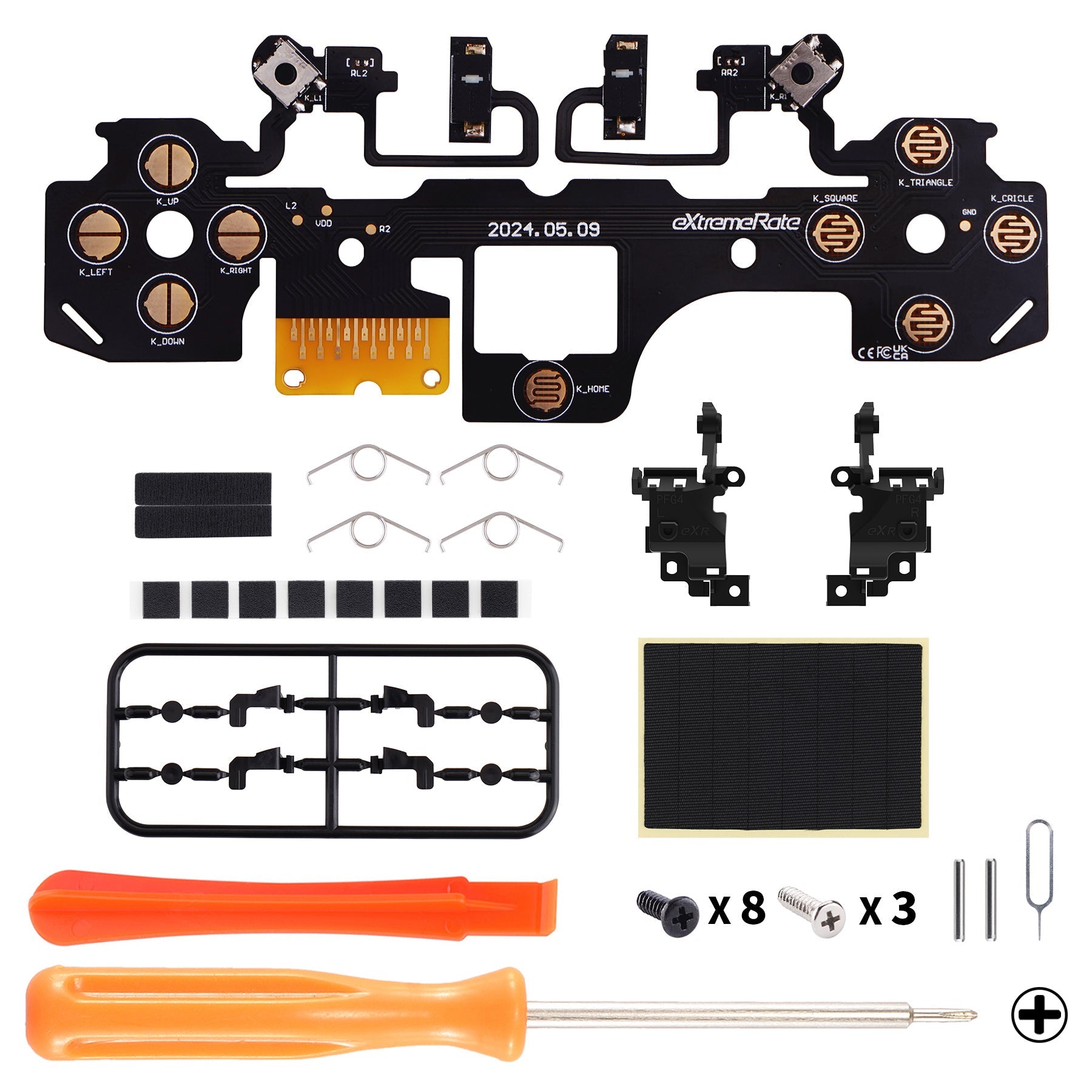 eXtremeRate Shoulder Buttons Micro Switch - Strong Version Tactile Clicky Hair Trigger Kit V2 for PS5 Controller BDM-040/050/060 eXtremeRate