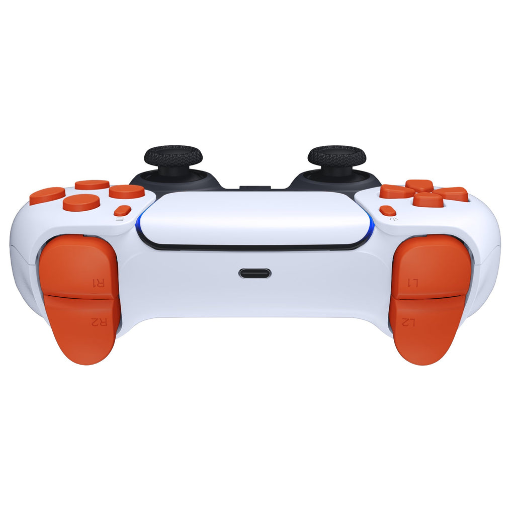 eXtremeRate Replacement Full Set Buttons Compatible with PS5 Controller BDM-030/040/050/060 - Orange eXtremeRate