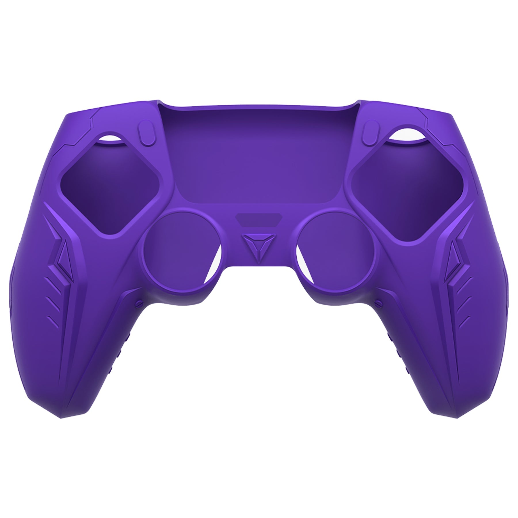 PlayVital 2 Set Futuristic CyberMech Design Silicone Case with Thumb Grips for PS5 Wireless Controller, Compatible with PS5 Official Charging Dock - Purple PlayVital