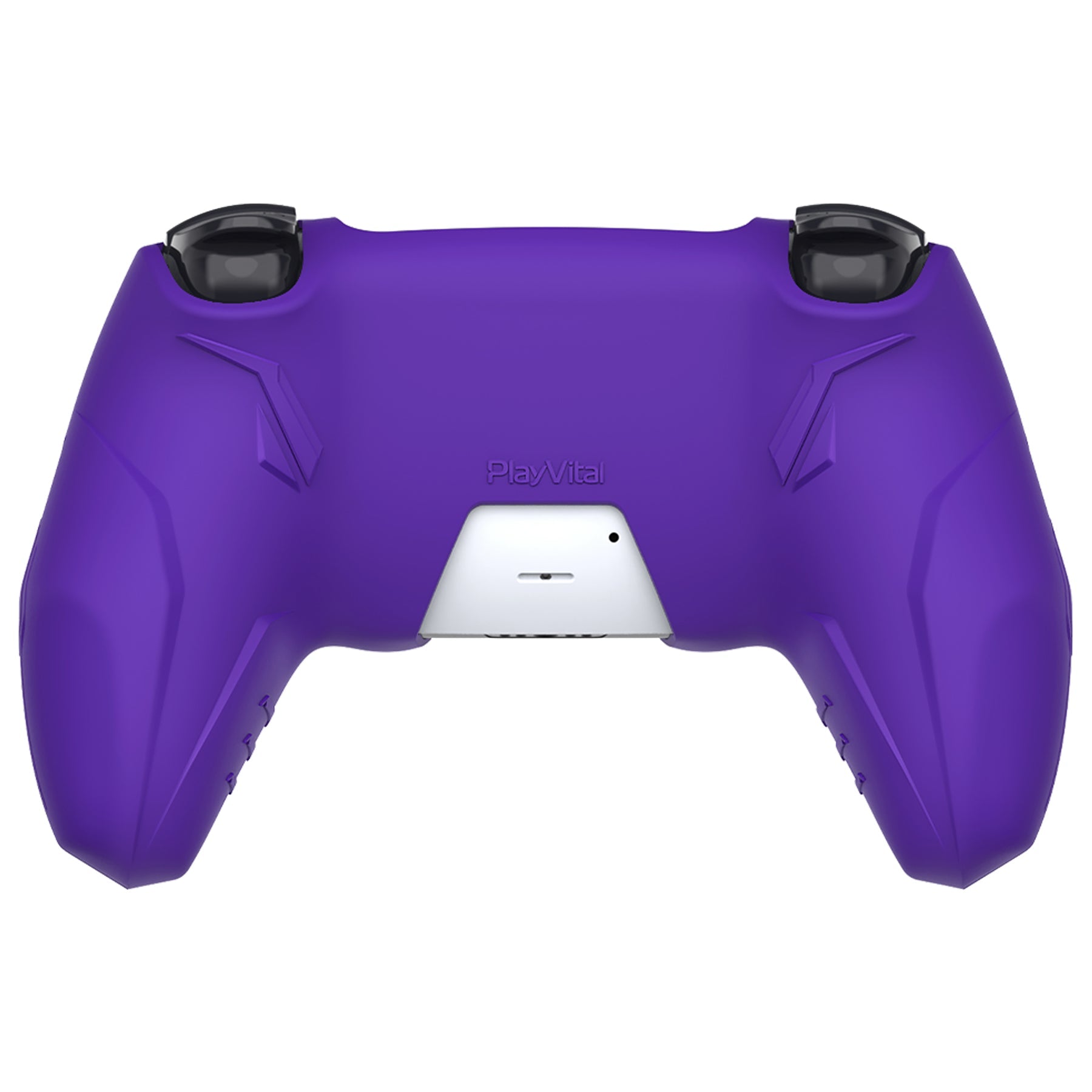 PlayVital 2 Set Futuristic CyberMech Design Silicone Case with Thumb Grips for PS5 Wireless Controller, Compatible with PS5 Official Charging Dock - Purple PlayVital