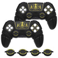 PlayVital 2 Set Runes Edition Silicone Cover Skin for PS5 Controller with Thumb Grips & Touchpad Skin & D-pad Area Sticker, Compatible with PS5 Charging Dock - Black PlayVital