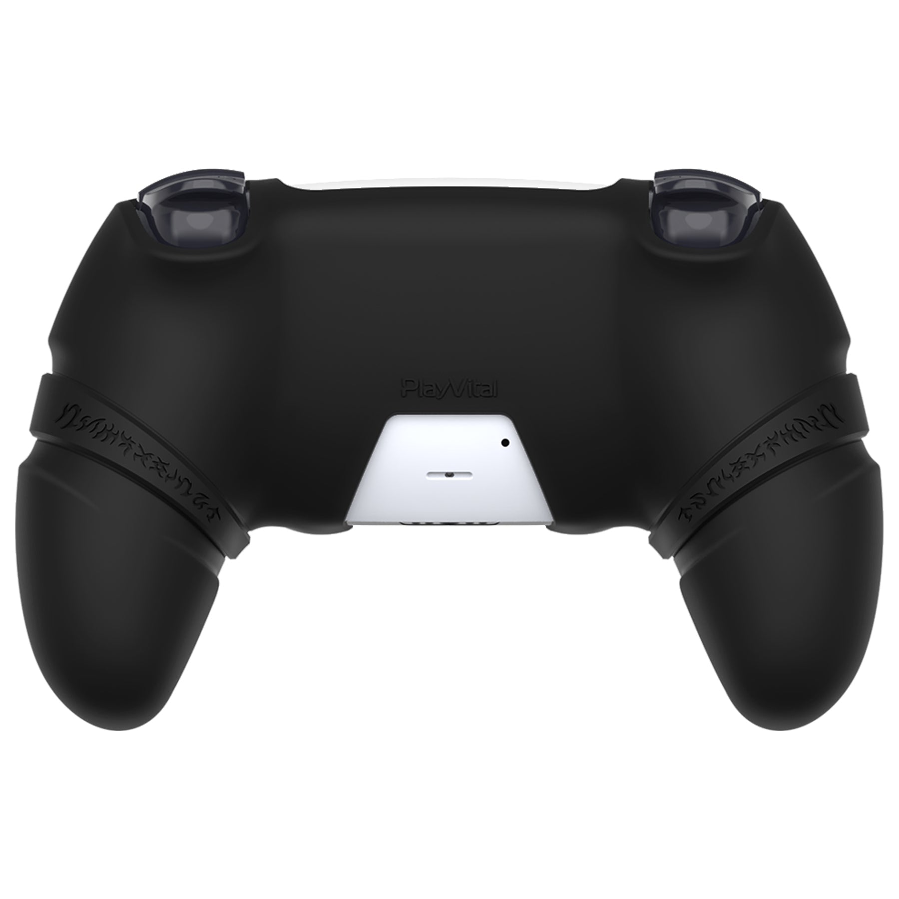 PlayVital 2 Set Runes Edition Silicone Cover Skin for PS5 Controller with Thumb Grips & Touchpad Skin & D-pad Area Sticker, Compatible with PS5 Charging Dock - Black PlayVital