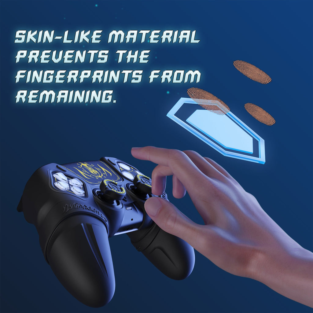 PlayVital 2 Set Runes Edition Silicone Cover Skin for PS5 Controller with Thumb Grips & Touchpad Skin & D-pad Area Sticker, Compatible with PS5 Charging Dock - Black PlayVital