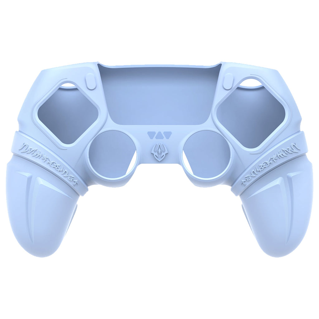 PlayVital 2 Set Runes Edition Silicone Cover Skin for PS5 Controller with Thumb Grips & Touchpad Skin & D-pad Area Sticker, Compatible with PS5 Charging Dock - Blue PlayVital