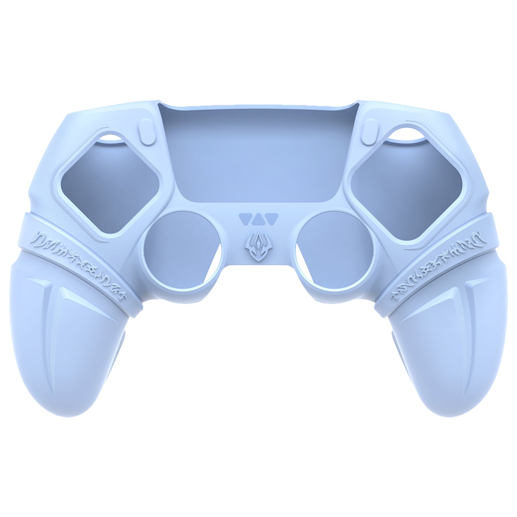 PlayVital 2 Set Runes Edition Silicone Cover Skin for PS5 Controller with Thumb Grips & Touchpad Skin & D-pad Area Sticker, Compatible with PS5 Charging Dock - Blue PlayVital