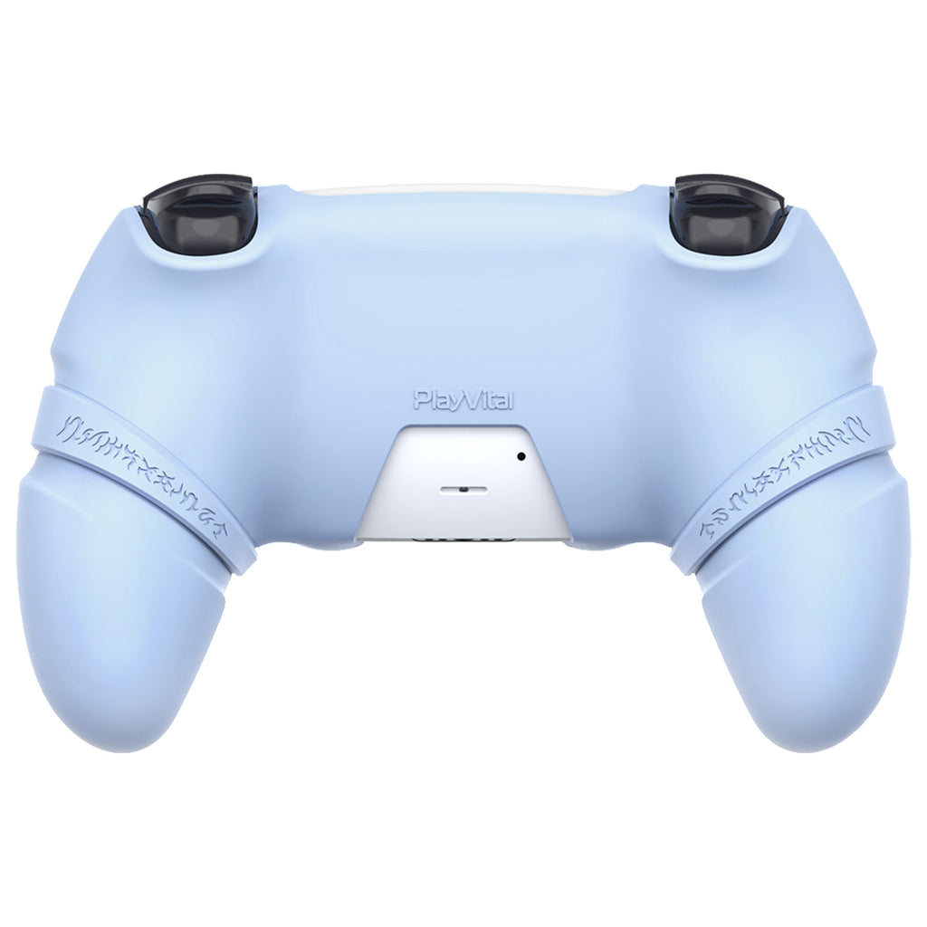 PlayVital 2 Set Runes Edition Silicone Cover Skin for PS5 Controller with Thumb Grips & Touchpad Skin & D-pad Area Sticker, Compatible with PS5 Charging Dock - Blue PlayVital