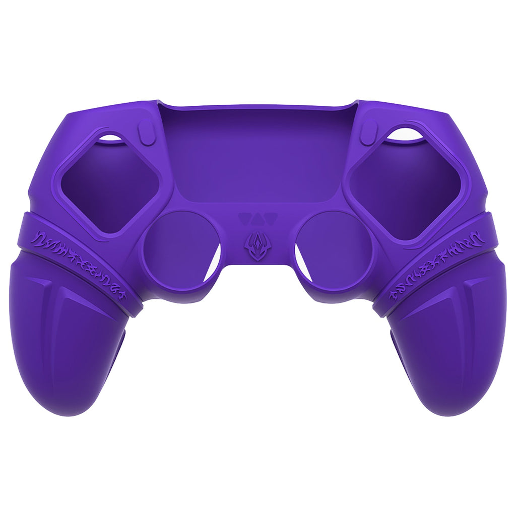 PlayVital 2 Set Runes Edition Silicone Cover Skin for PS5 Controller with Thumb Grips & Touchpad Skin & D-pad Area Sticker, Compatible with PS5 Charging Dock - Purple PlayVital