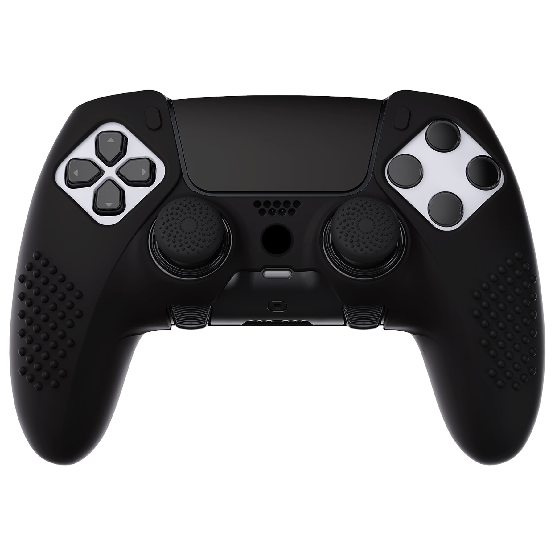 PlayVital 3D Studded Edition Anti-Slip Silicone Cover Case with Thumb Grip Caps for PS5 Edge Controller - Black PlayVital