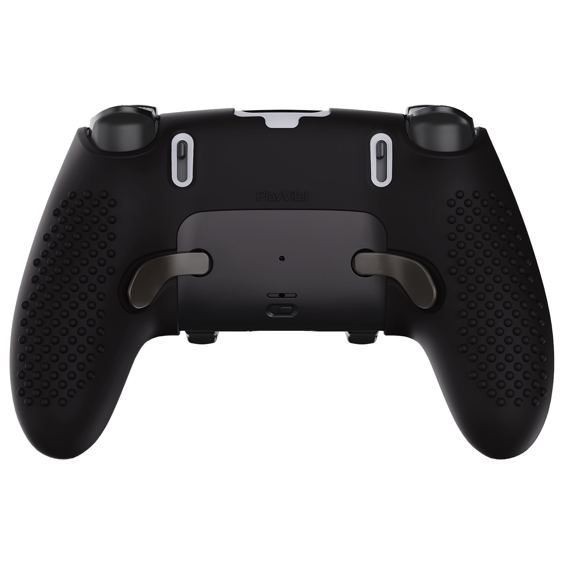 PlayVital 3D Studded Edition Anti-Slip Silicone Cover Case with Thumb Grip Caps for PS5 Edge Controller - Black PlayVital